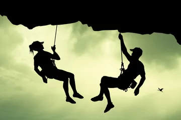 Gardinen man and girl climbers © adrenalinapura