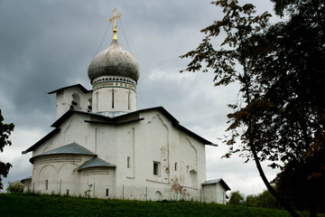 Fototapeta na wymiar Ancient Peter and Paul orthodox church in Pskov
