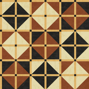 Brown Marble Floor Tiles, Abstract Geometric Pattern With Texture, Seamless Vector Illustration