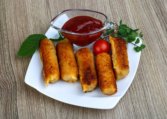 Roasted cheese sticks