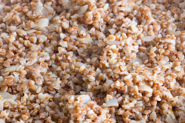  cooked buckwheat as a background