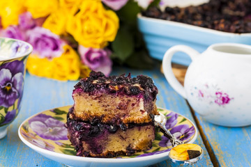 clafoutis with blueberries