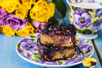 clafoutis with blueberries