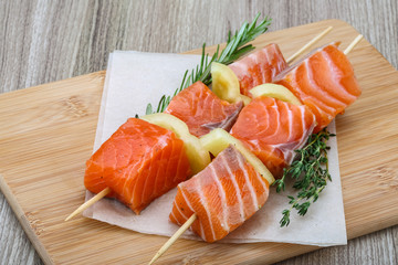 Salmon skewer
