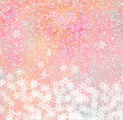snow effect - pink abstract background - christmas design