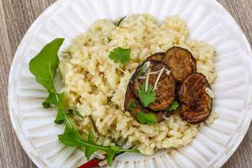 Risotto with eggplant