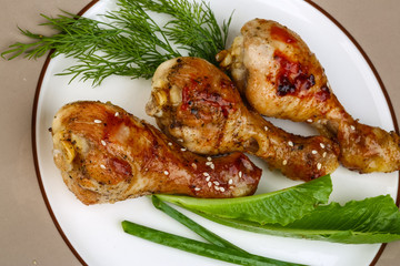 Grilled chicken legs