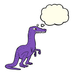 cartoon dinosaur with thought bubble