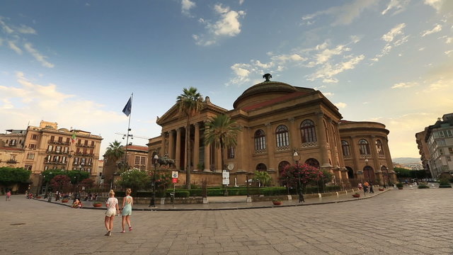 Theatre Massimo Opera House at Palermo Sicily Italy