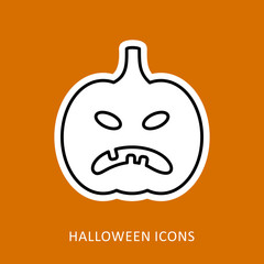 Halloween pumpkins icon