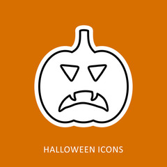 Halloween pumpkins icon