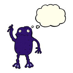 cartoon poisonous frog with thought bubble