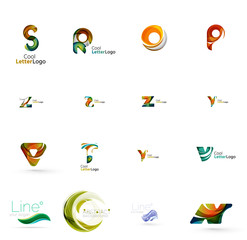 Set of universal company logo ideas, business icon collection