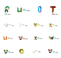 Set of universal company logo ideas, business icon collection