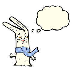 cartoon rabbit with thought bubble