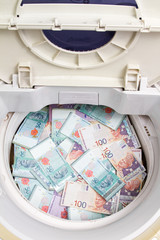 Malaysia Currency in washing machine