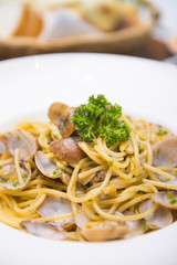 spaghetti alla vongole for dinner