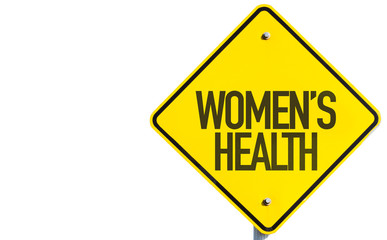 Womens Health sign isolated on white background