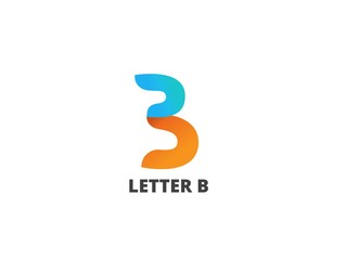 Letter B, logo icon design template. Vector business elements.