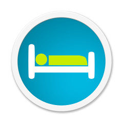 Runder Button mit Bett Symbol