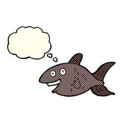 cartoon fish with thought bubble