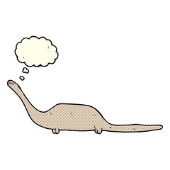 cartoon dinosaur with thought bubble