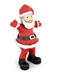 Santa Claus isolated on white background.