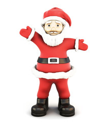 3d illustration Santa Claus