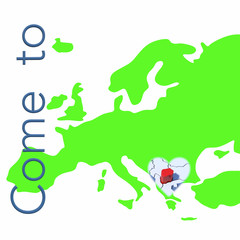 Come to Macedonia con mappa Europa