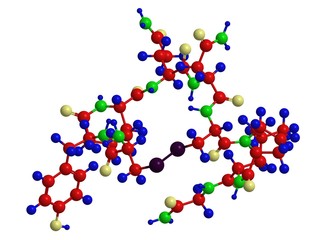 Molecular structure of hormone oxytocin