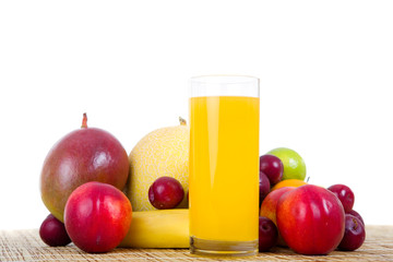 fruits and juice