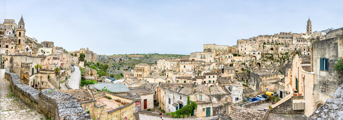 Ancient town of Matera, Basilicata, Italy - obrazy, fototapety, plakaty