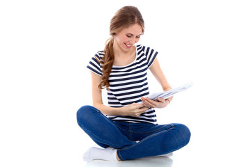 Student Girl, isolated over background