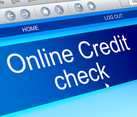 Online credit check.