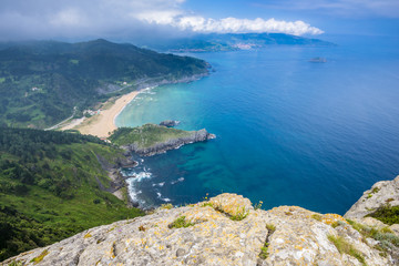 Panoramic view of Urdaibai and Cantabrian coast, Bizkaia, Spain