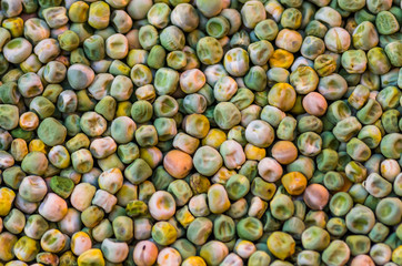 Dry pea seeds background