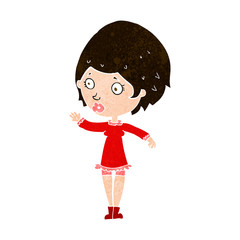 cartoon pretty woman