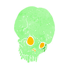 cartoon spooky skull