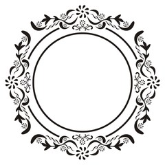 Circle Vintage Frame Vector. frames and vignette for design template. Elements in Victorian style. Ornate decor for invitations, greeting cards, certificate, thank you message.