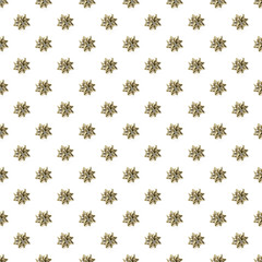Gold Bow on White Seamless Repeating Pattern