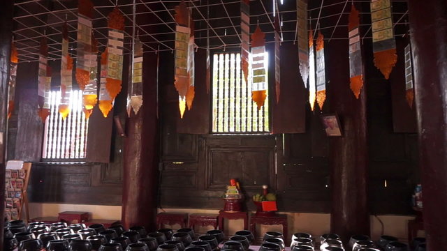 Video of Inside wooden Buddhist temple
