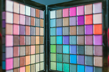 Colorful palette for fashion makeup