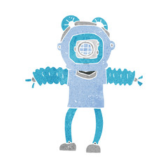 cartoon deep sea diver