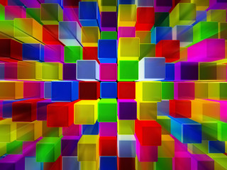 Background consisting of cubes