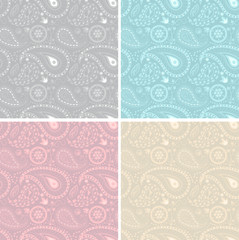 Lace white seamless pattern. Vector illustration.