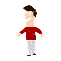 cartoon grinning man