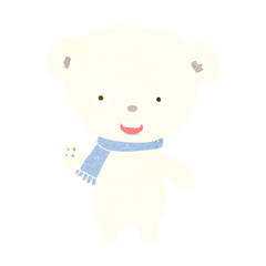 cartoon cute polar bear