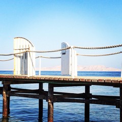 The gate on the pontoon in Egypt