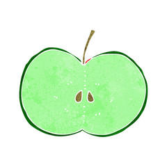 cartoon sliced apple