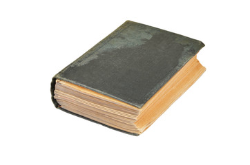 Dirty antique book, isolated on white background